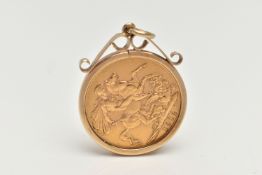 A FULL SOVEREIGN AND MOUNT, sovereign depicting George and the Dragon 1912, King George VI to the