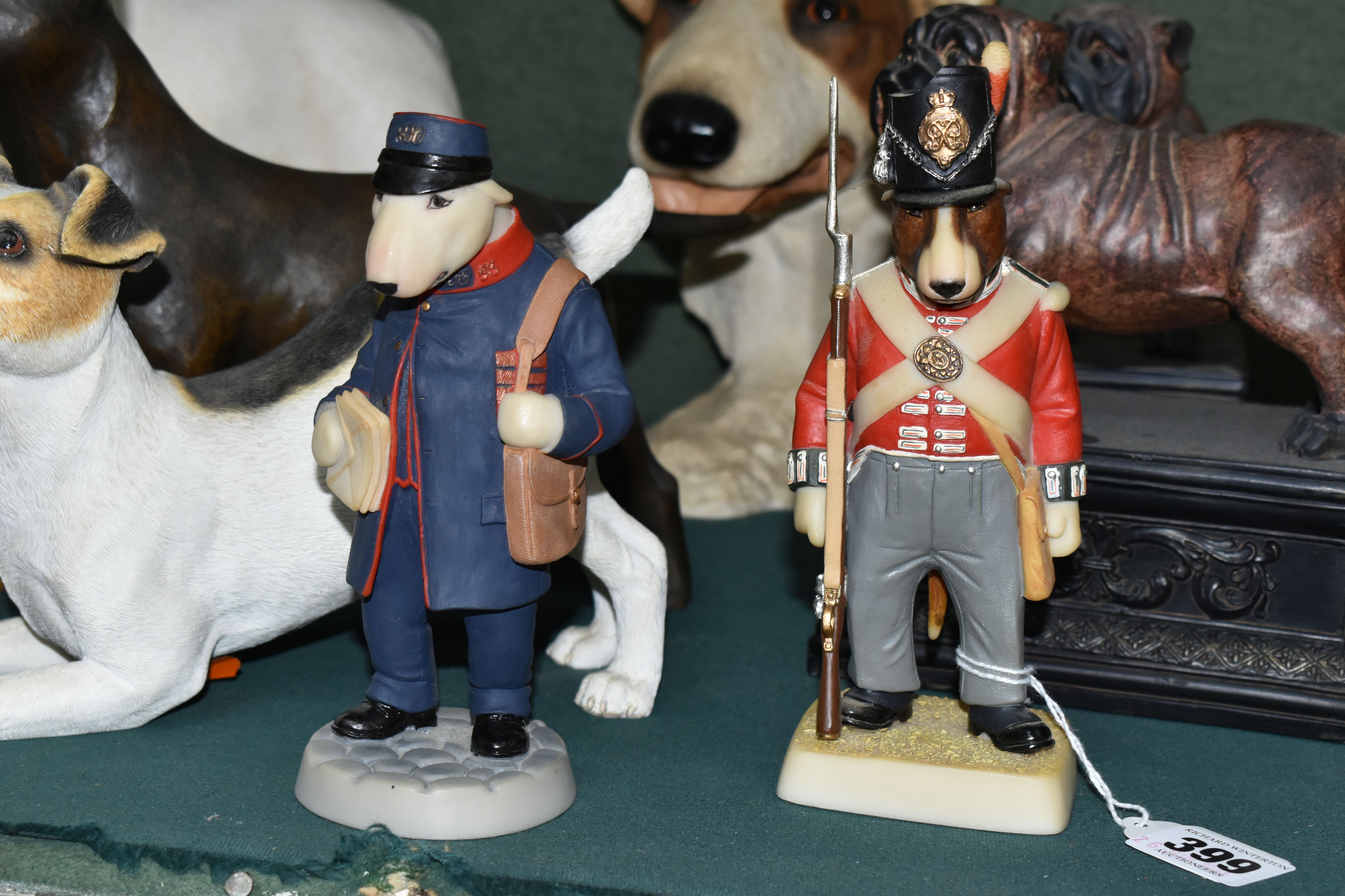 A GROUP OF DOG ORNAMENTS, fourteen pieces to include Robert Harrop Doggie People 'Bull Terrier - Image 2 of 8