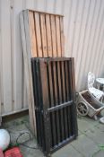 FOUR FOLDING WOODEN SLATS/DECKING, in two sizes
