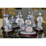 A COMPLETE LLADRO 'JAZZ BAND' SET, comprising figure group Jazz Duo , No.5930, H.21.5 x W.31.5cm;