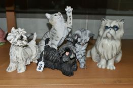 A GROUP OF ANIMAL FIGURES, comprising two Enesco 'A Breed Apart' dog figures 'CA05598 Wesley' and