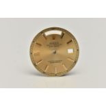 A 'ROLEX OYSTER PERPETUAL DAY-DATE' DIAL, round gold dial signed 'Rolex Oyster Perpetual DAY-DATE,