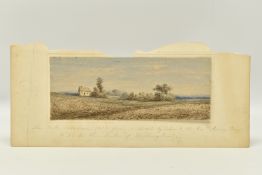 A 19TH CENTURY BATTLE OF WATERLOO LANDSCAPE 'LA BELLE ALLIANCE', landscape depicts open country with
