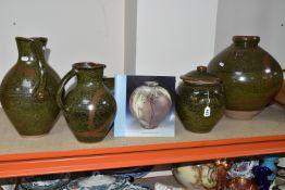STUDIO POTTERY A COLLECTION OF STONEWARE POTTERY, TOGETHER WITH A SIGNED COPY OF DAVID AND