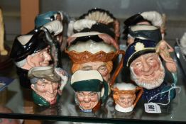 A COLLECTION OF ROYAL DOULTON CHARACTER JUGS, comprising Old Salt D6554, Athos D6452, Granny