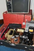 VINTAGE PHOTOGRAPHIC AND CINE EQUIPMENT ETC, to include a Canon AE-1 35mm SLR camera body, Canon