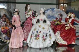 A GROUP OF ROYAL DOULTON LADY FIGURES, comprising HN2468 'Diana', a limited edition 9095/12500