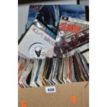 TWO BOXES OF APPROX ONE HUNDRED AND SIXTY LPs, 7in SINGLES, 78 RECORDS AND EMPTY SLEEVES,