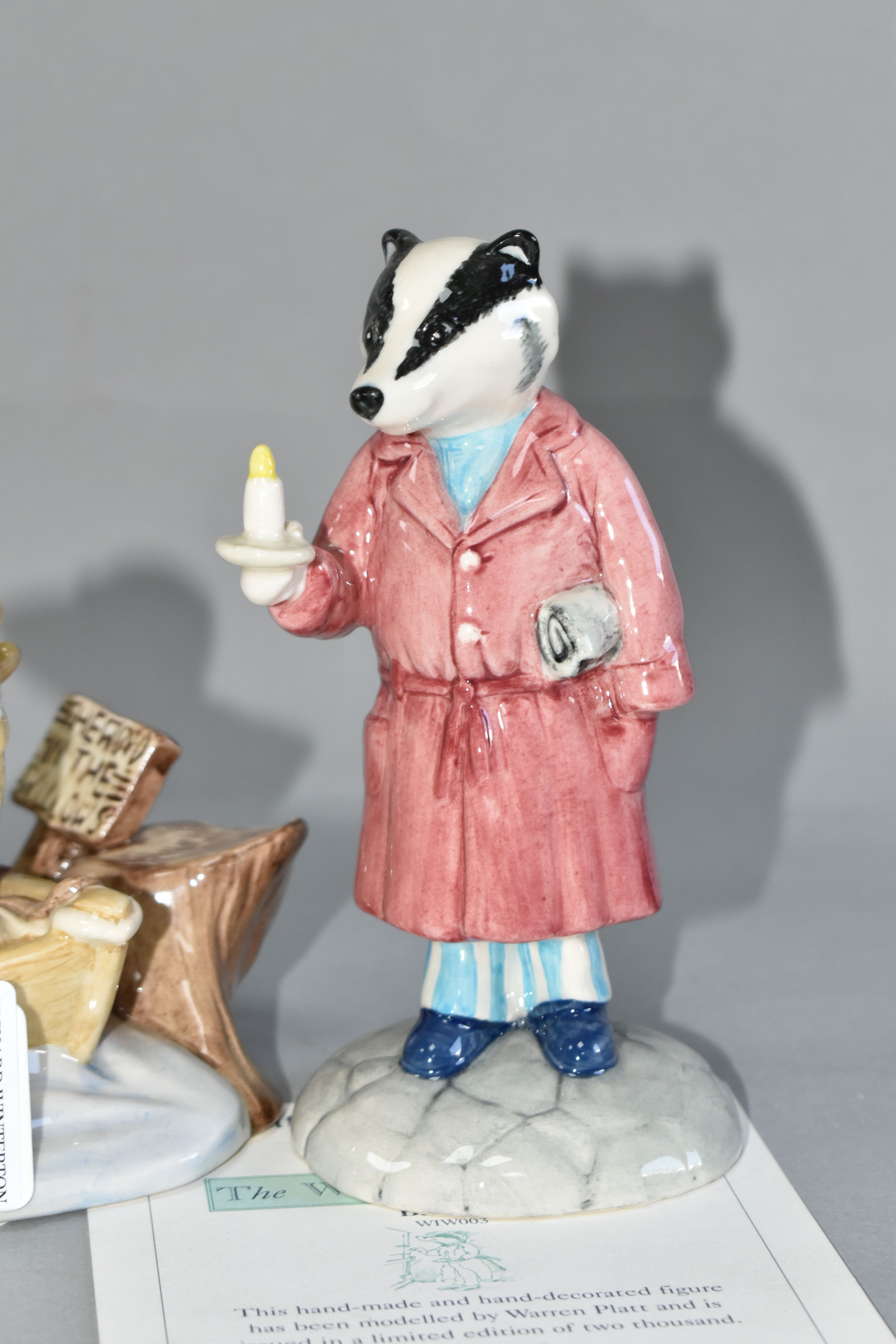 THREE ROYAL DOULTON BESWICK WARE 'THE WIND IN THE WILLOWS' LIMITED EDITION FIGURES, comprising 'On - Image 2 of 6