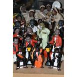 A GROUP OF JAZZ BAND FIGURES, twenty three pieces to include Enesco 'The Saints' marching band