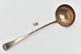 A GEORGE 1788 SILVER LADLE, polished design, hallmarked 'George Smith (III) & William Fearn'