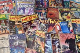 One Box of over 100 SCIENCE FICTION MAGAZINES dating from the 1930's - 1960's, titles include