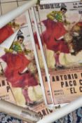 EIGHT IBIZA BULL FIGHTING POSTERS, comprising a 1982 poster 'Gran Corrida' and seven posters from
