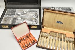 A 'BESTECKE SOLINGEN' CUTLERY SET AND OTHER CUTLERLY ITEMS, a black brief case encasing a twelve