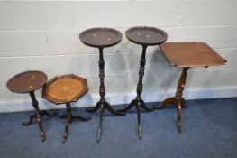 A SELECTION OF OCCASIONAL FURNITURE, to include a Victorian walnut tilt top tripod table, pair of