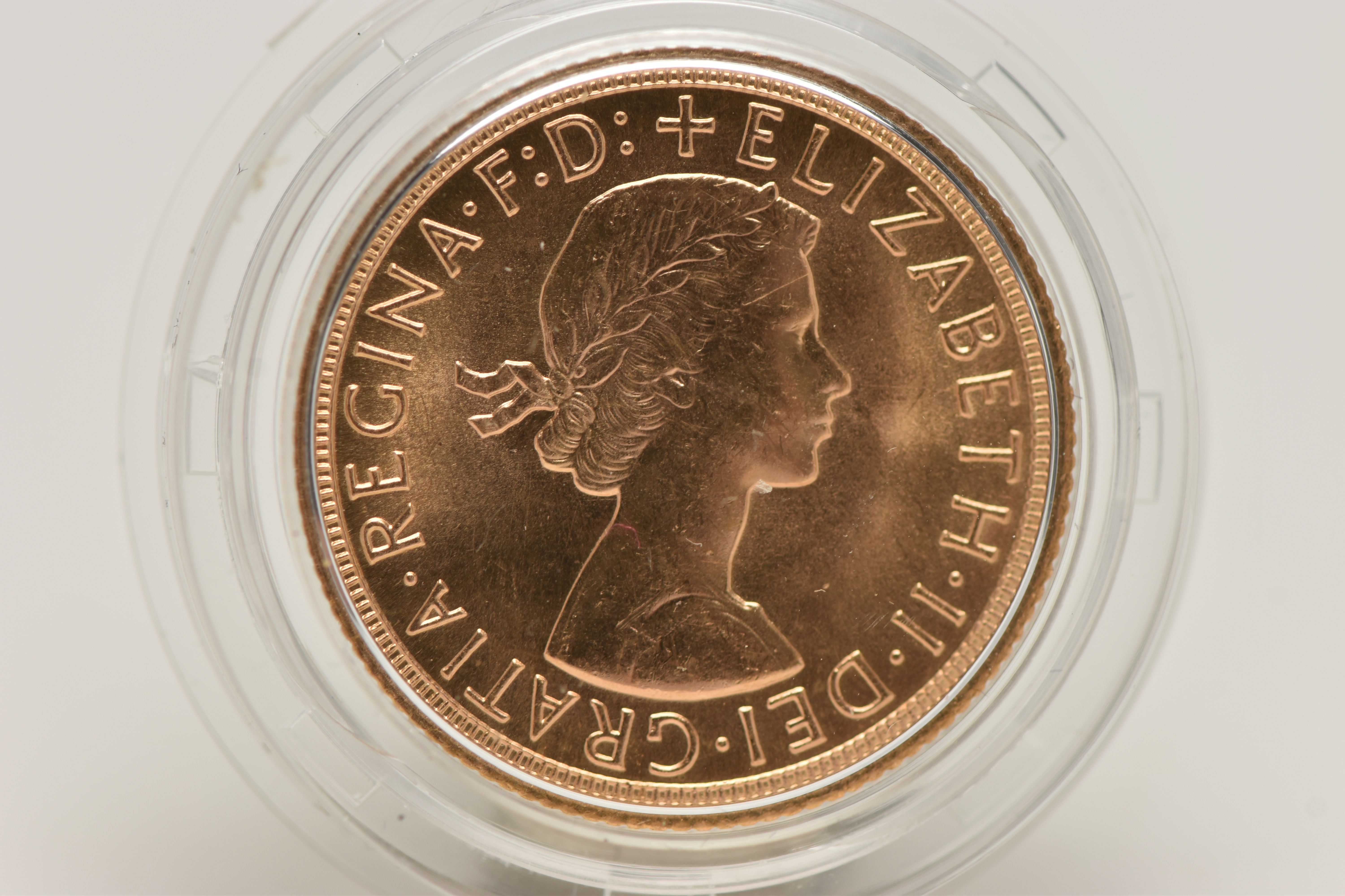 ROYAL MINT FULL GOLD SOVEREIGN COIN QUEEN ELIZABETH II 1964, .916 fine, 7.98 gram, 22.05mm, - Image 2 of 2