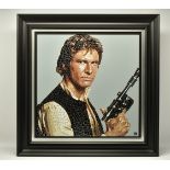 PAUL NORMANSELL (BRITISH 1978) 'HAN SOLO', a head and shoulders portrait of Harrison Ford as his