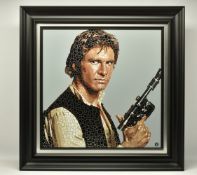 PAUL NORMANSELL (BRITISH 1978) 'HAN SOLO', a head and shoulders portrait of Harrison Ford as his