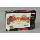 SHADOWRUN NINTENDO SNES GAME, NSTC version, includes the box, manual and poster, game is in