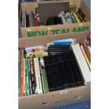 TWO BOXES OF BOOKS, MAPS, GUIDES & PRINTS to include approximately sixty miscellaneous book titles