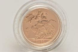 ROYAL MINT FULL GOLD PROOF SOVEREIGN COIN QUEEN ELIZABETH II 1981, .916 fine, 7.98 gram, 22.05mm,