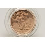 ROYAL MINT FULL GOLD PROOF SOVEREIGN COIN QUEEN ELIZABETH II 1986, .916 fine, 7.98 gram, 22.05mm,