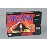 ARCANA NINTENDO SNES GAME, NSTC version of a game that never released in PAL territories,