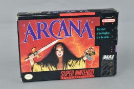ARCANA NINTENDO SNES GAME, NSTC version of a game that never released in PAL territories,