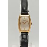 A 'CAMY' WRISTWATCH, hand wound movement, rectangular dial signed 'Camy Geneve', baton markers at