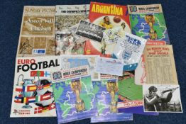 A QUANTITY OF ASSORTED FOOTBALL AND OTHER SPORTING MEMORABILIA, to include Panini Euro Football