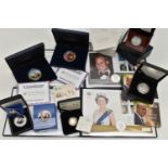 A CARDBOARD BOX OF MAINLY ROYAL MINT ITEMS, to include a Royal Mint 2017 Prince Philip £5 Silver
