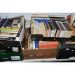 FIVE BOXES OF BOOKS, approximately one hundred and twenty titles to include history, biography and