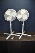 TWO CHALLENGE PEDESTAL FANS with 17in fan, closed height 97cm (PAT pass and working)