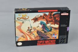 YS III: WANDERERS FROM YS NINTENDO SNES GAME, NSTC version of a game that never released in PAL