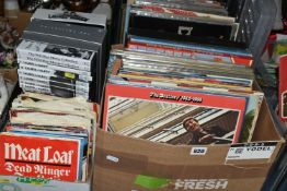 THREE BOXES OF LPS, SINGLES RECORDS AND DVDS, the LPs to include The Beatles 192-1966, 1967-1970 and