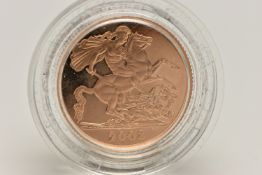 ROYAL MINT FULL GOLD PROOF SOVEREIGN ELIZABETH II 2008, .915 fine, 7.98 gram, 22.05mm, mintage 10.