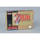 THE LEGEND OF ZELDA A LINK TO THE PAST NINTENDO SNES GAME, PAL version, includes the box, manual and