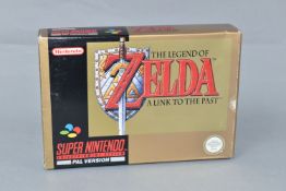 THE LEGEND OF ZELDA A LINK TO THE PAST NINTENDO SNES GAME, PAL version, includes the box, manual and