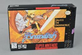 BRANDISH NINTENDO SNES GAME, NSTC version of a game that never released in PAL territories, includes