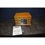 A STEEPLETONE EDINBURGH RETRO HI FI in oak veneered cabinet, remote and manual (PAT pass and working