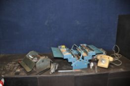 TWO METAL TOOLBOXES CONTAINING TOOLS including a Britool Torque Wrench, spanners, chains, grips,