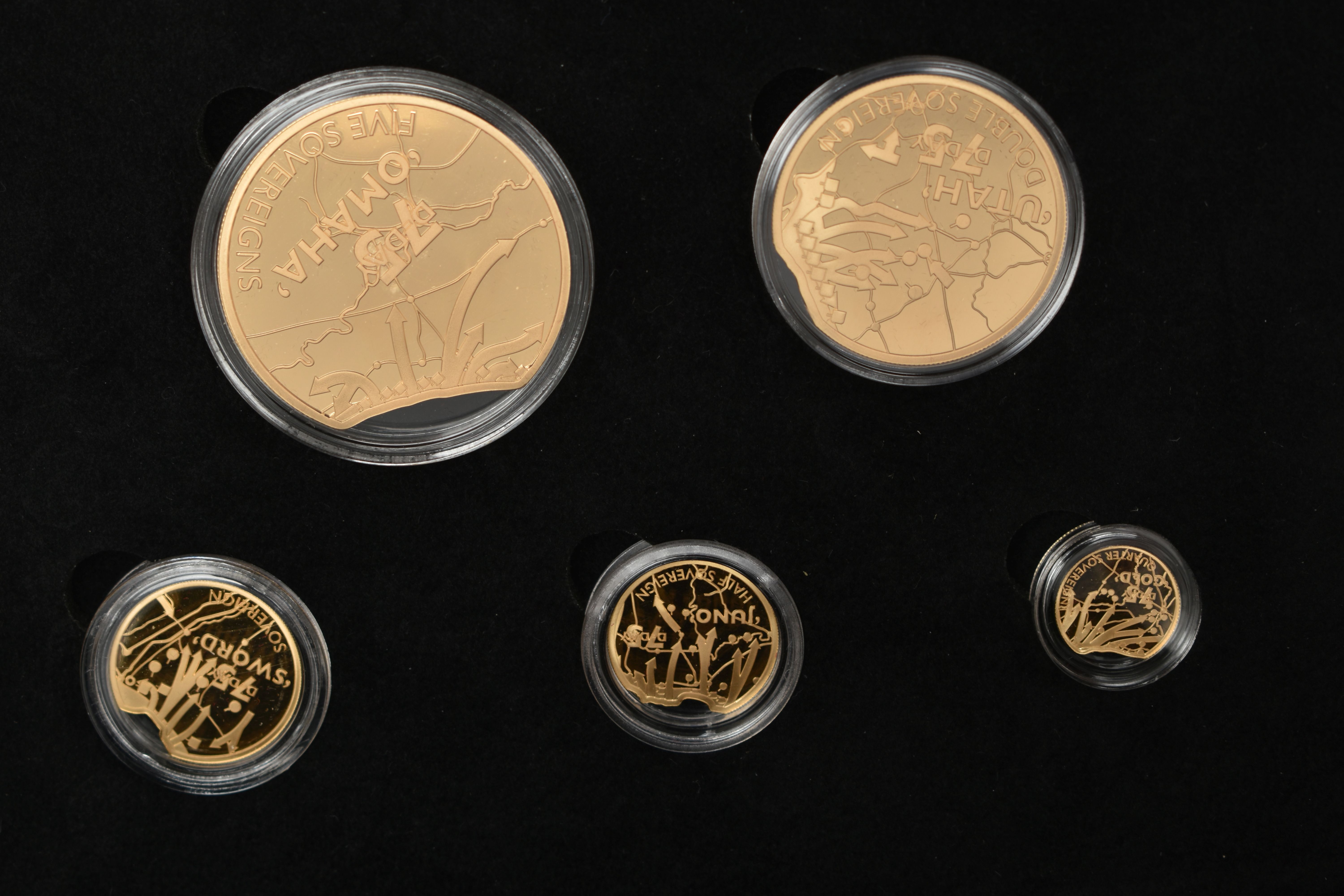 THE 2019 HEROS OF D-DAY 75TH ANNIVERSARY GOLD DEFINATIVE PROOF SOVEREIGN SET, five Sovereign coin - Image 2 of 4