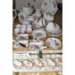 A COLLECTION OF ROYAL CROWN DERBY 'DERBY POSIES' PATTERN TEAWARE, comprising a boxed set of six