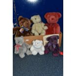 A BOX OF GUND TEDDY BEARS, comprising a signed, numbered 195/1200 limited edition 'RoseBeary' red