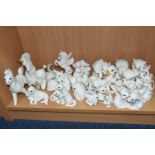 A COLLECTION OF ROYAL OSBORNE FIGURES, to include rabbits, deer, owls, seals, foxes, otters,