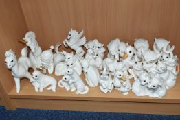 A COLLECTION OF ROYAL OSBORNE FIGURES, to include rabbits, deer, owls, seals, foxes, otters,