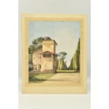 ELISA MORCOUR (19TH CENTURY) AN ITALIAN HOUSE AND GARDENS, signed bottom left, annotated 'a Del