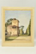 ELISA MORCOUR (19TH CENTURY) AN ITALIAN HOUSE AND GARDENS, signed bottom left, annotated 'a Del