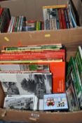TWO BOXES OF BOOKS and a small quantity of Photographs relating to Buses and Trams, approximately