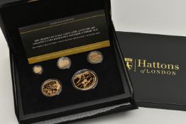 THE 2019 HEROS OF D-DAY 75TH ANNIVERSARY GOLD DEFINATIVE PROOF SOVEREIGN SET, five Sovereign coin